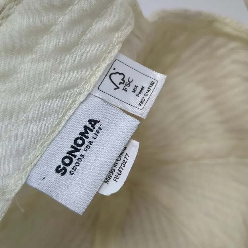 Sonoma Baseball Cap Beige One Size Woven Straw Texture Slideback Strap Hat
